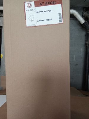 6" Square support (Includes Flue extension and 2" square trim ring.) ICC Excel Class A ICC-6ESS