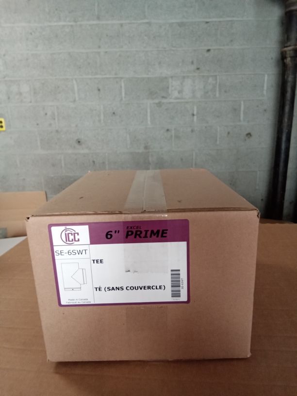 6" Tee ICC ExcelPrime Single Wall ICC-6SWT