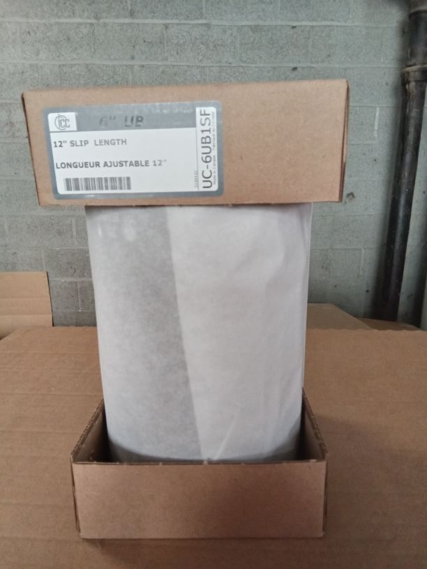 6" X 12" Slip Section UltraBlack double wall stove pipe ICC-6UB1SF