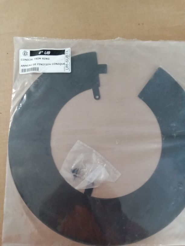 6" Trim ring UltraBlack double wall stove pipe ICC-6UBTR