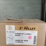 3" 45&deg; elbow Black ICC-PE-3PE45B