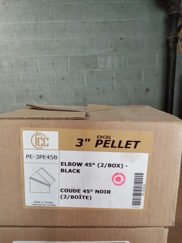 3" 45° elbow Black ICC-PE-3PE45B