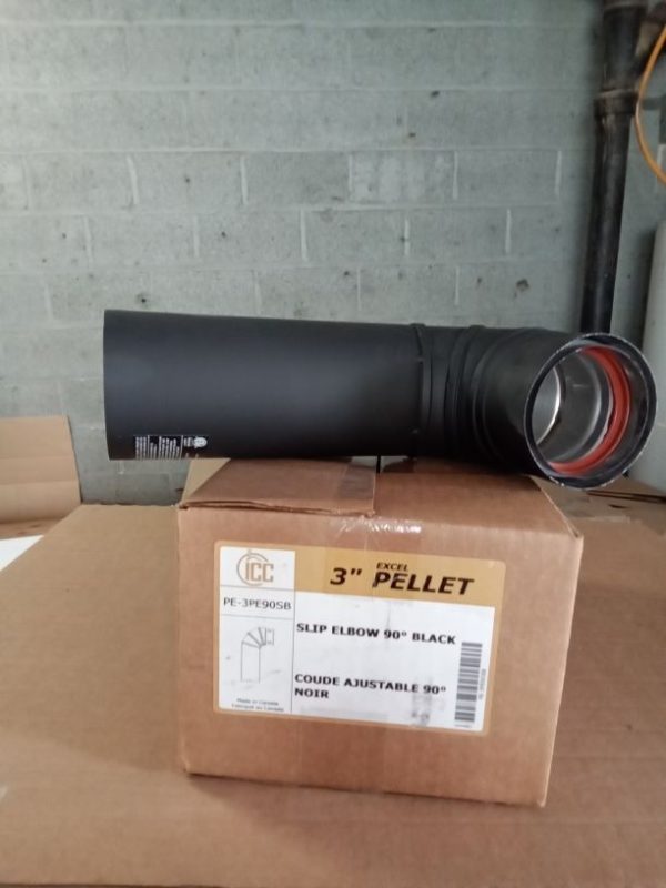3" 90° Slip elbow - Black ICC-PE-3PE90SB
