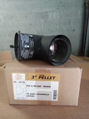 3" EXCELPellet Black Tee with cap ICC PE-3PTB