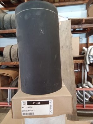 6" X 12" Length UltraBlack double wall stove pipe ICC-UC-6UB1F