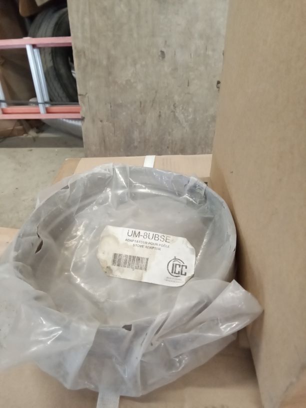 ICC 8" Diameter ULTRABlack Stove Adapter ICC-UM-8UBSE