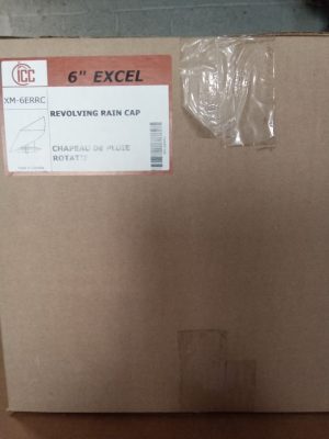 6" SS Revolving rain cap ICC XM-6ERRC