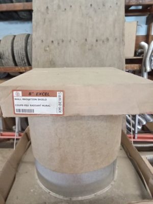 8" Wall thimble/Radiation shield with flue ext. ICC-XM-8EWRS