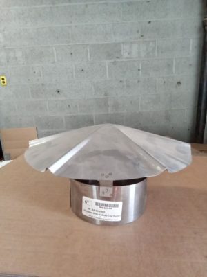 6" stainless steel snap cap mushroom Magnaflex 06 SS SCM 000