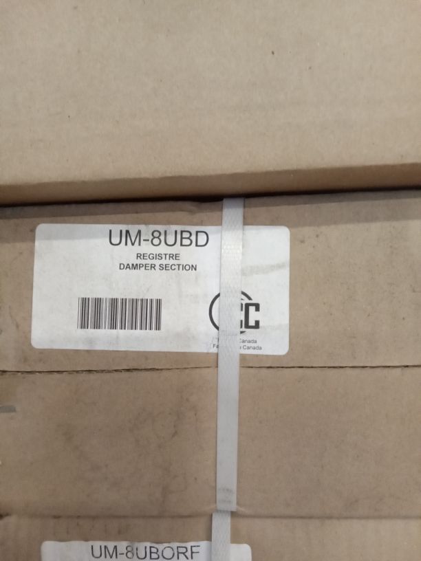 8" x 8" Ultra Black Length with damper ICC-UM-8UBD