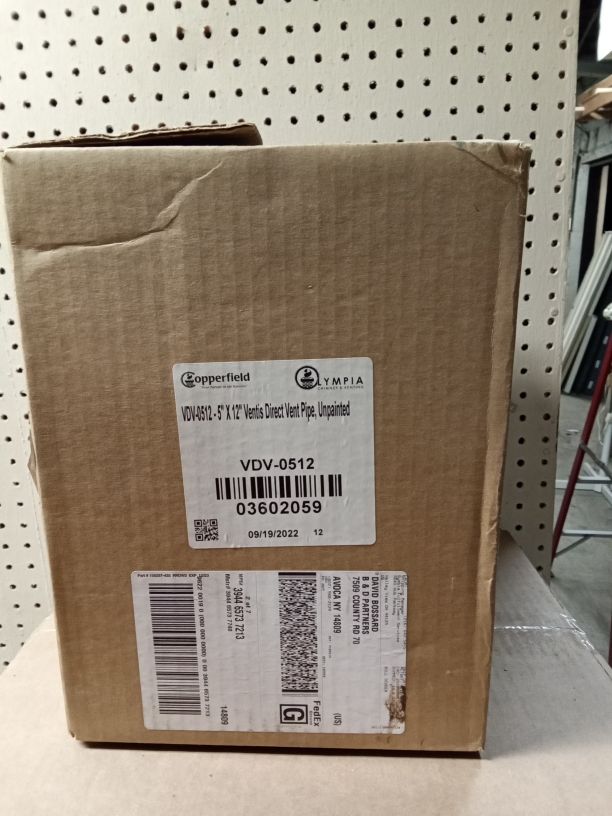 5 x 8″ x 12″ length unpainted