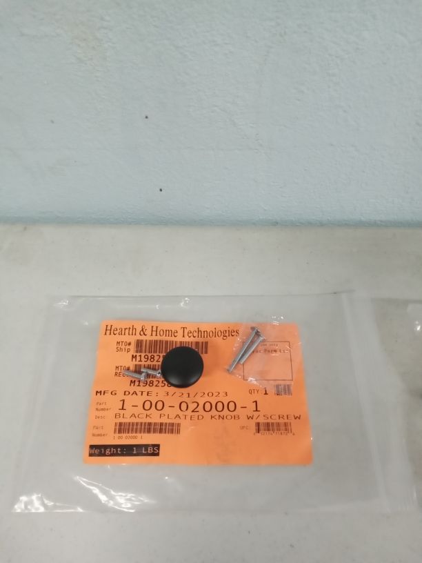 Black Plated Knob with screw