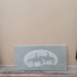 12 x 6 Slate Tile - Horse Rider