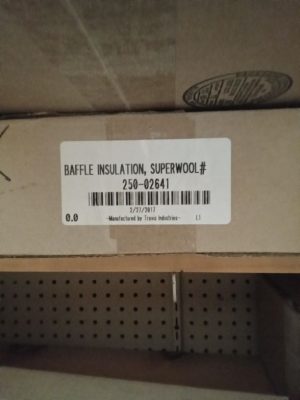 Baffle insulation super wool