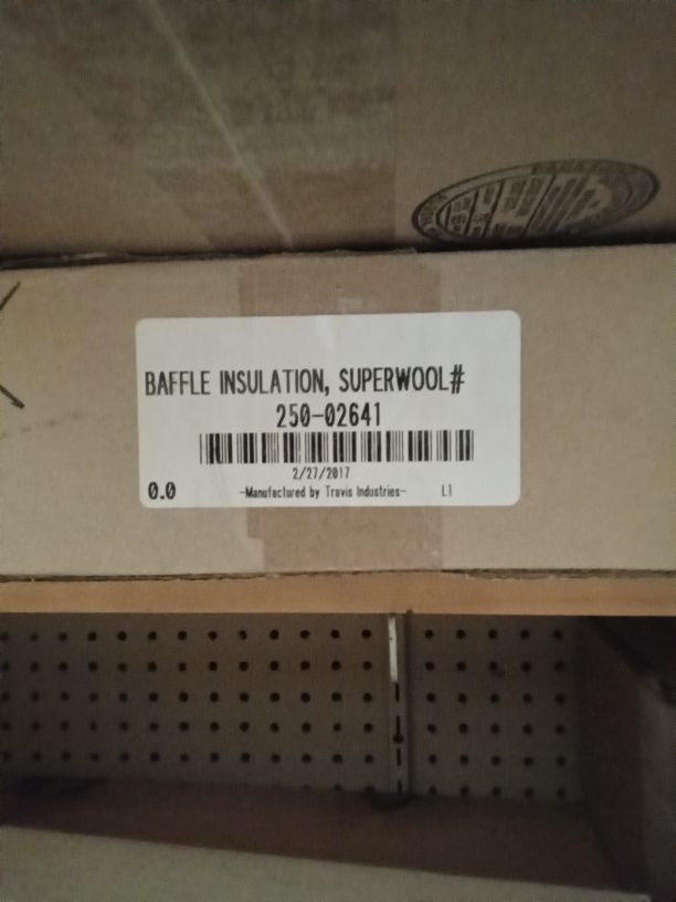 Baffle insulation super wool