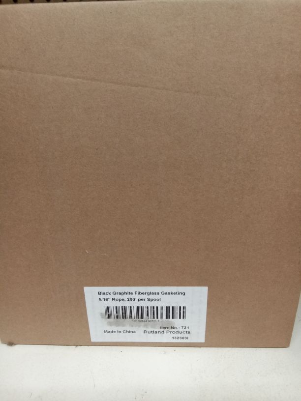 Black graphite fiberglass gasketing