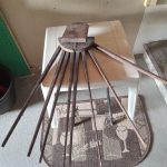 Wooden clothes drying rack