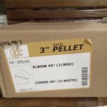 ICC 3" pellet vent 45 degree elbow  -  pn. 3PE45
