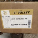 ICC  4" Pellet Vent Cleanout 90 degree Elbow  - pn. 4PCOE
